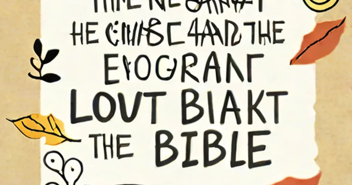 Words of Encouragement from The Bible